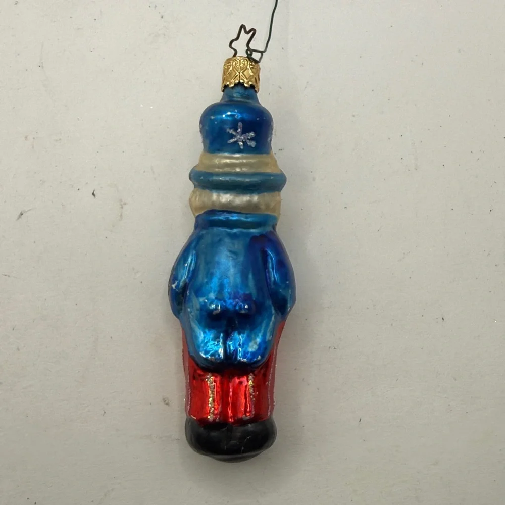 Vtg Inge Glas Germany Glass Ornament Uncle Sam Patriotic Christmas Collectible